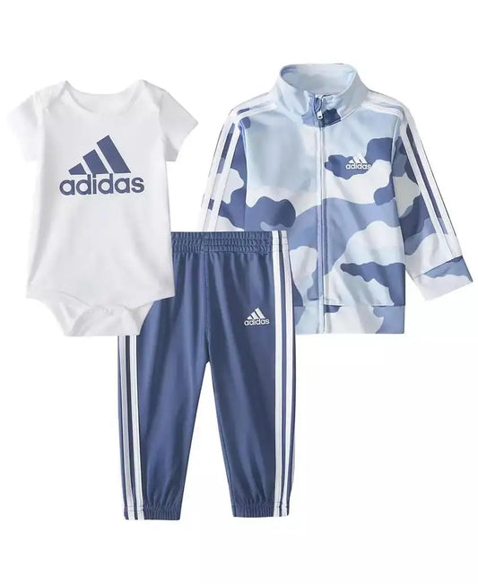 Adidas|Baby Boys Three-Piece Printed Tricot Track Set