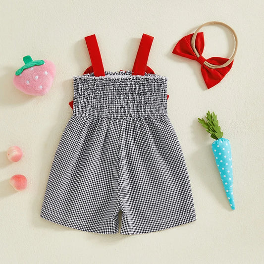 Toddler Girl 2-Piece Summer Set Sleeveless Square Neck Floral Embroidery